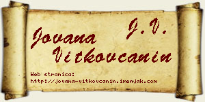 Jovana Vitkovčanin vizit kartica